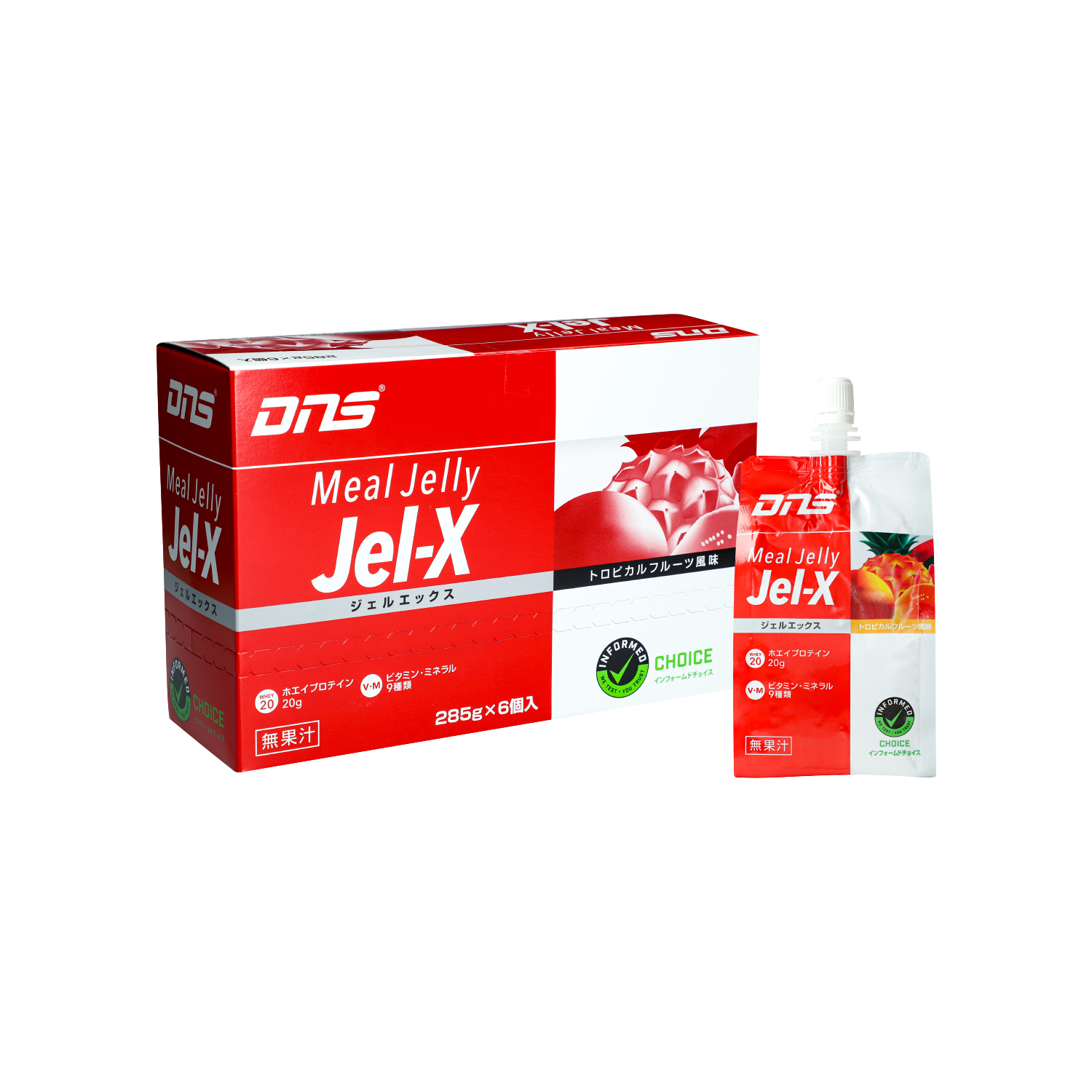 ジェルエックス トロピカルフルーツ風味 285g×6個