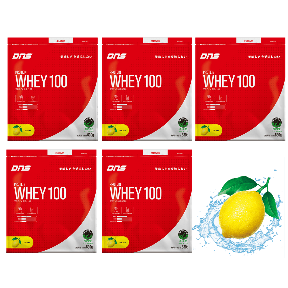 プロテインホエイ100 レモン風味  5個セット 3,150g （630g×5個セット）